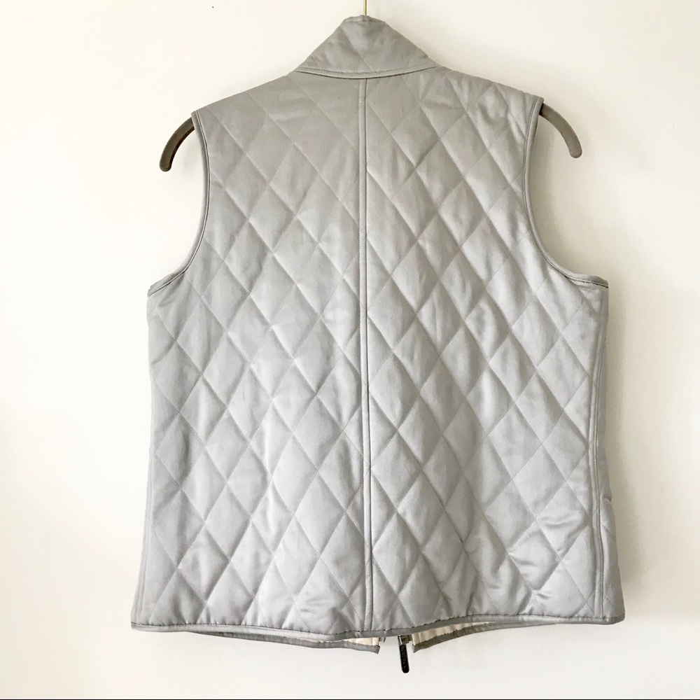 LAUREN Reversible Quilted Mockneck Zip-Up Vest P/M - Picture 8 of 10